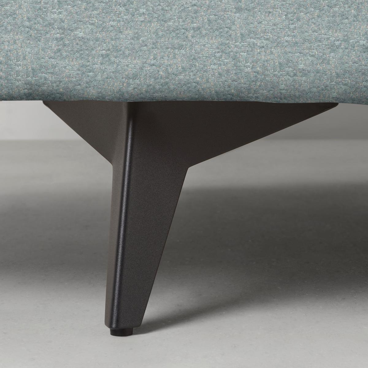 Ecksofa Axel Hellblau - Schwarz/Hellblau, MODERN, Textil/Metall (250/87/291cm) - Mömax