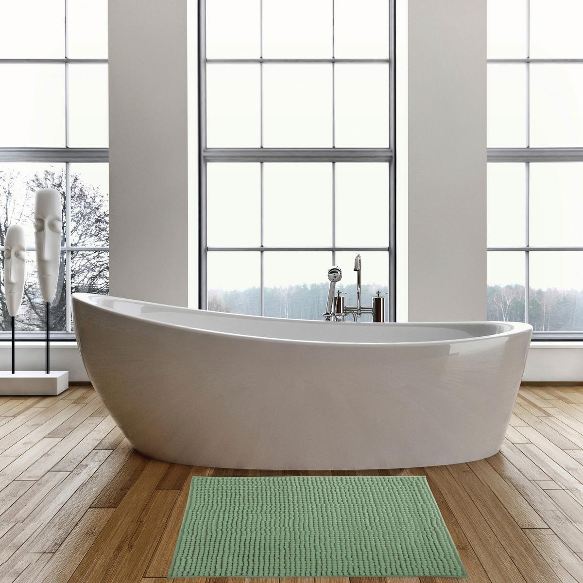 Badteppich 144510 Chenille - Grün, Konventionell, Textil (50/80cm) - Spirella