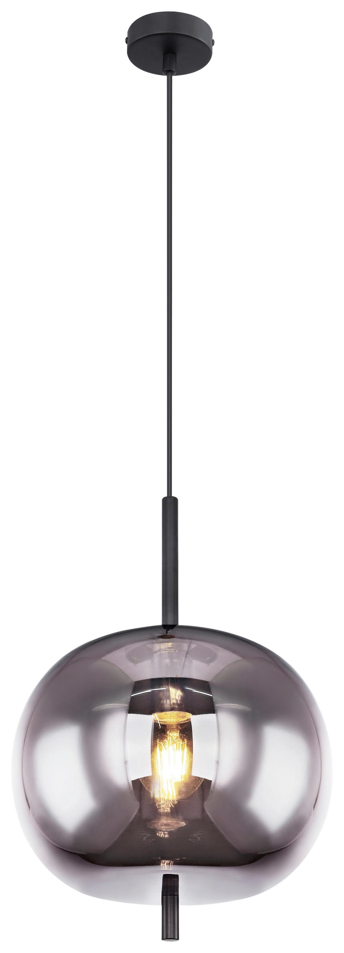 Svjetiljka Viseća 15345h1 Blacky - crna, Basics, staklo/metal (30/120cm) - Globo