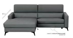 Sarokkanapé Bari - bézs, Konventionell, bőr/textil (102-163/75-95/214cm) - Mömax