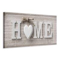 Slika Na Platnu Beloved Home - bež, Basics, tekstil/leseni material (90/30/1,2cm) - artgeist