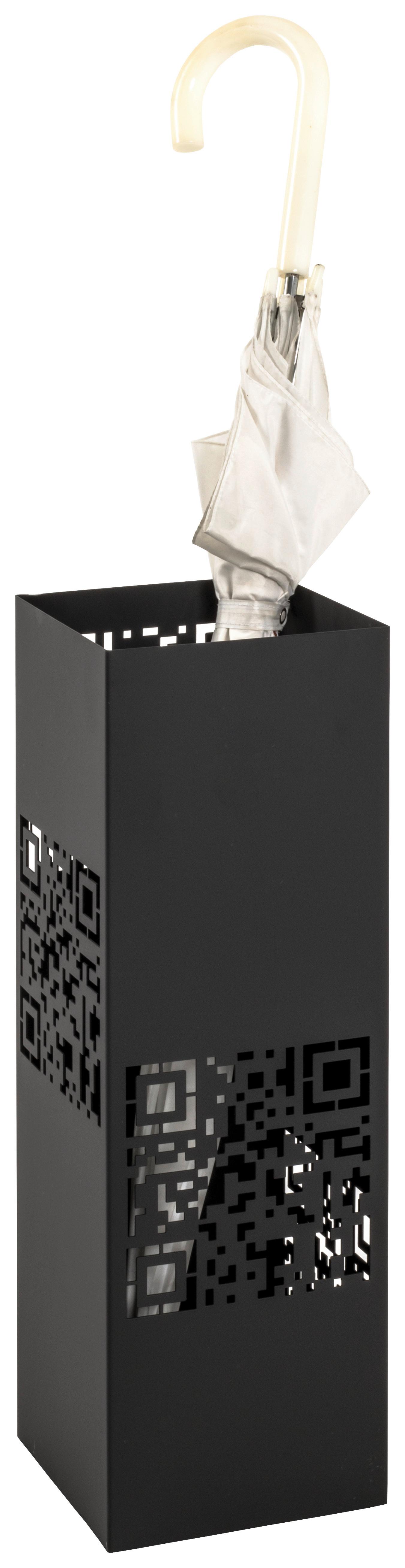 Suport pentru umbrele Quinn - negru, Modern, metal (16/48/16cm) - Modern Living
