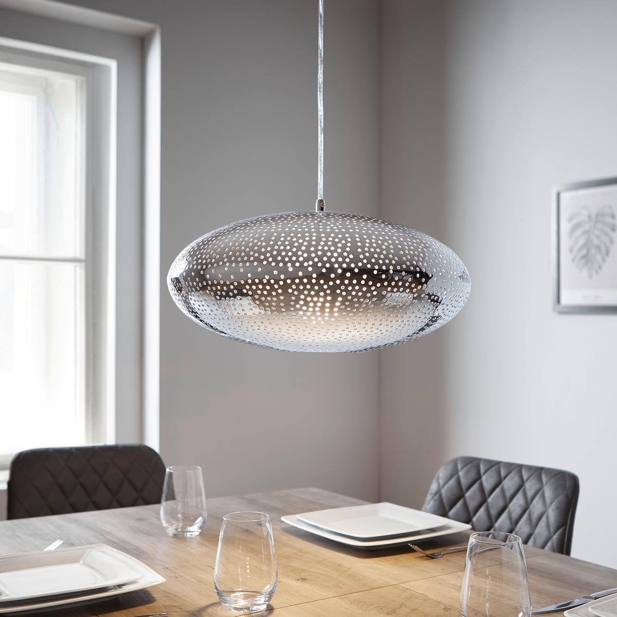 LAMPA WISZĄCA NINA - kolor chromowy, Modern, metal (41/124cm) - Modern Living