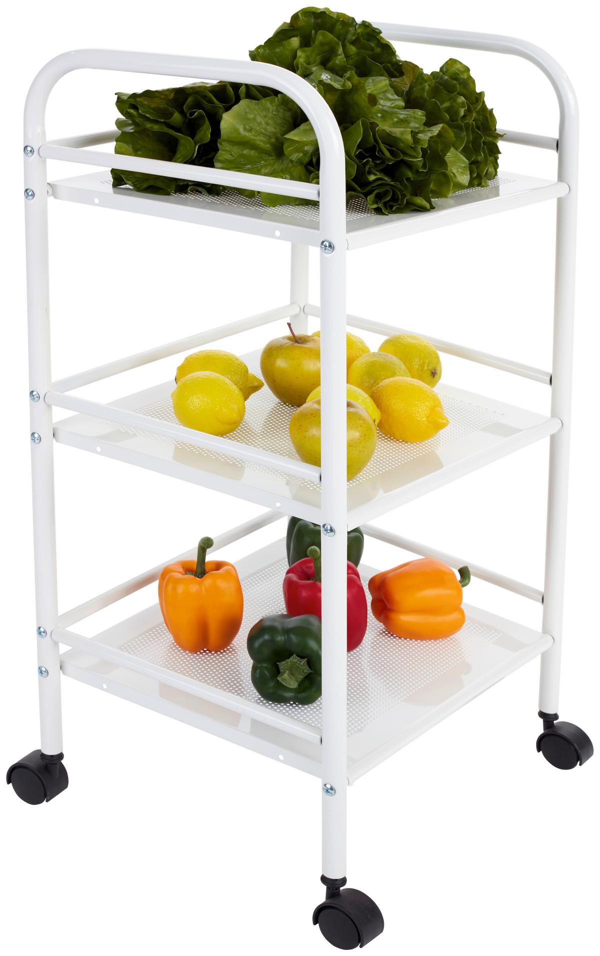 Večnamenski Voziček Rimini, Bela - bela, Moderno, kovina/umetna masa (41/75/32cm)