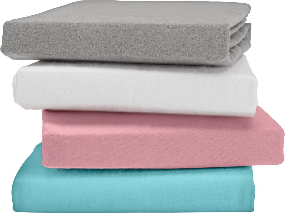 Gumis Lepedő Flauschi 100/200cm - világosszürke/rózsaszín, textil (100/200cm) - Modern Living