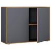 Arhivska Omara Salia B100, Antracit, Barva Hrasta - medeni hrast/antracit, Design, leseni material (100/74/33cm) - MID.YOU