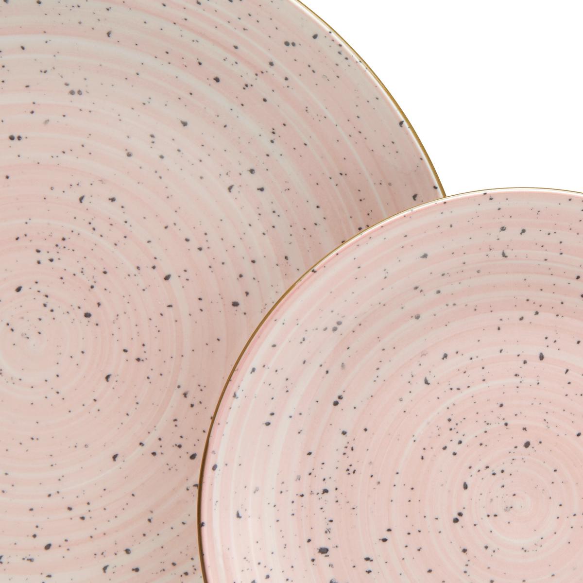 Tafelservice Tina in Pink, 12-teilig - Rosa, KONVENTIONELL, Keramik - Modern Living