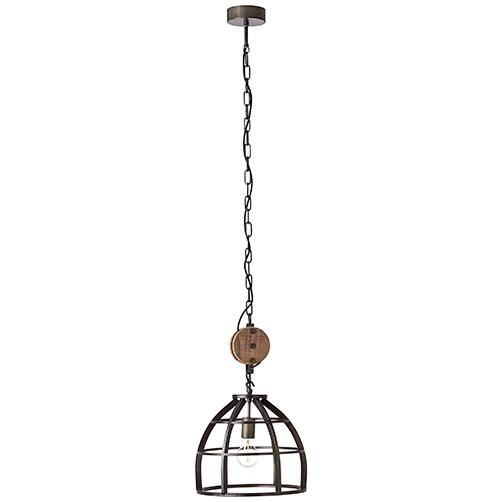 Hängeleuchte Matrix 2 in Schwarz max. 60 Watt - Schwarz, LIFESTYLE, Holz/Metall (34/147cm) - Brilliant