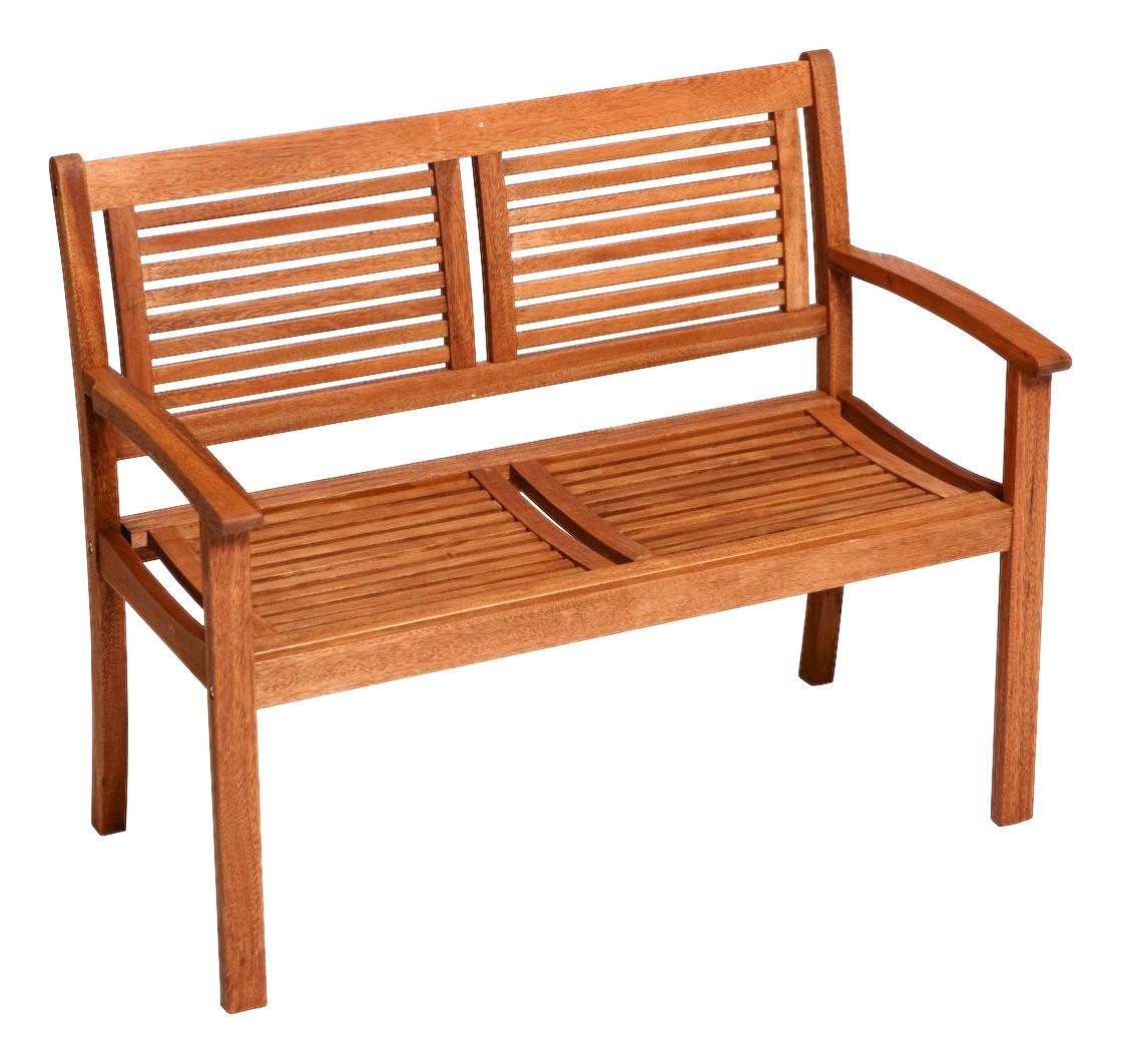 Gartenbank "Cordoba" aus Eukalyptus, natur - Naturfarben, Basics, Holz (110/90/58cm) - Gardenson