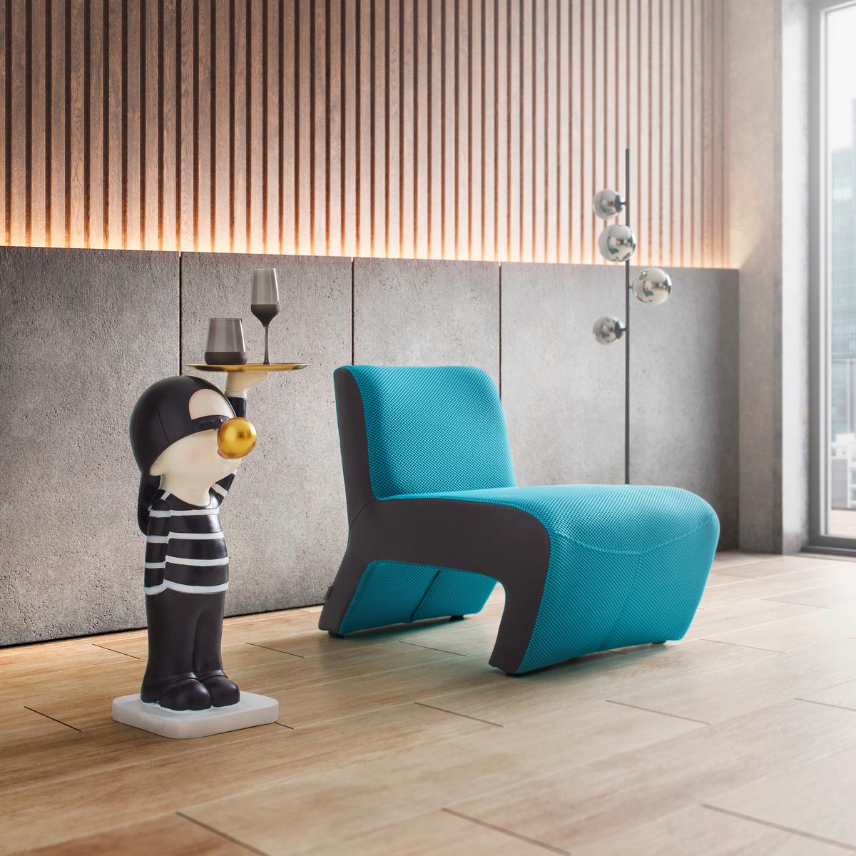 Beistelltisch Bubble Boy Multicolor/Messingfarben - Messingfarben/Multicolor, MODERN, Kunststoff/Metall (42/74/34cm) - Kare-Design