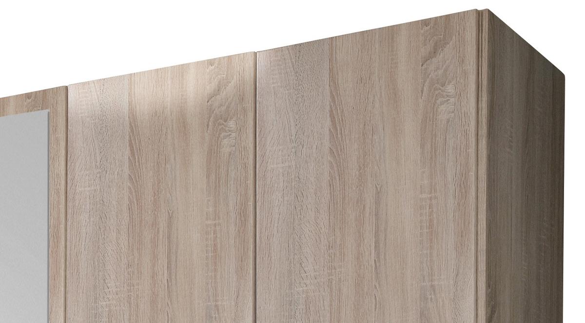 Ormar S Klasičnm Vratima Freiburg - srebrne boje/boje grafita, Design, staklo/drvni materijal (225/210/58cm) - Modern Living