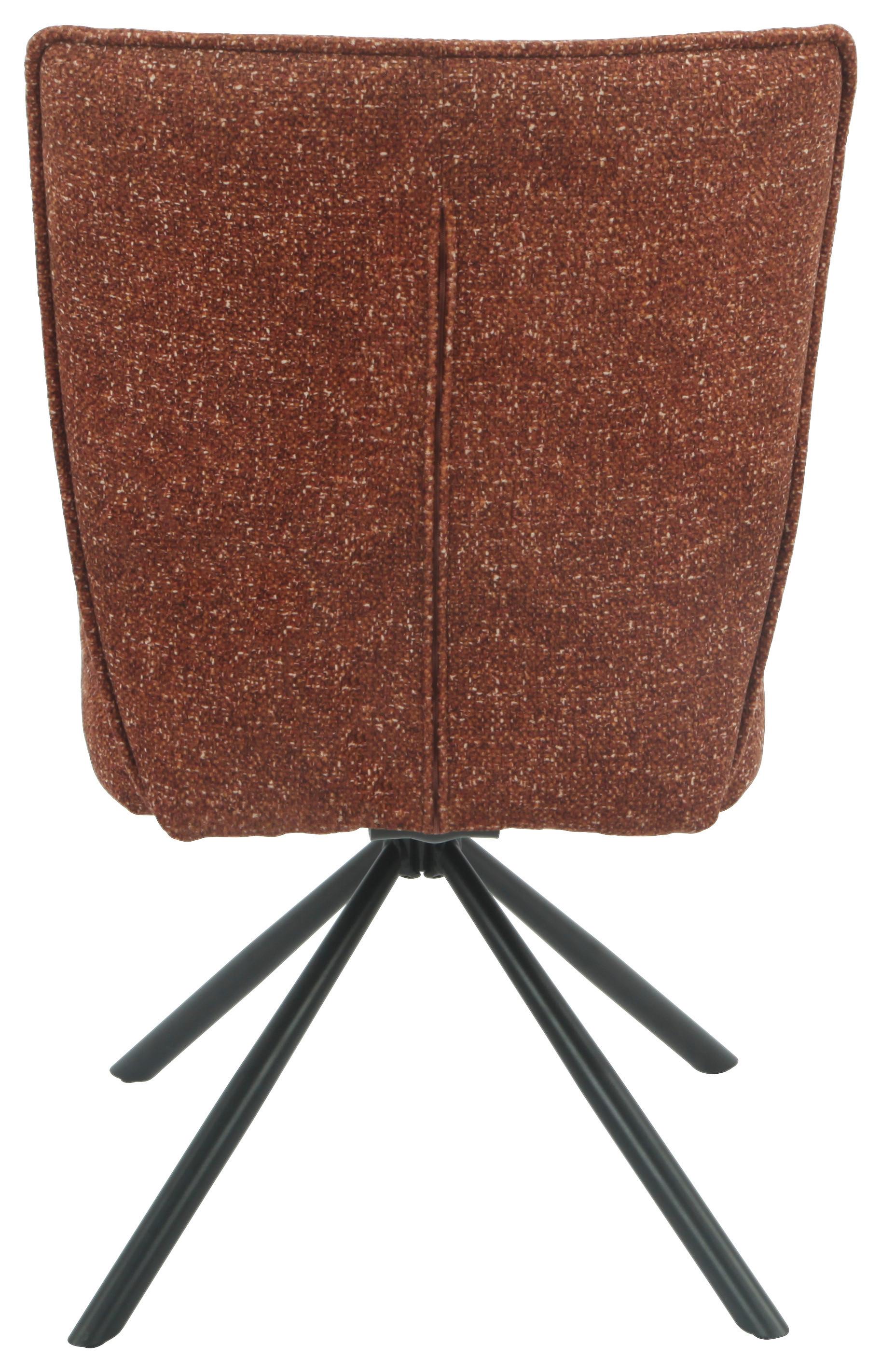 STOL ELLEN GIGA S - svart/terrakotta, Modern, metall/textil (49/90,5/65,5cm) - Premium Living