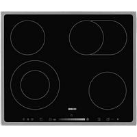 Glaskeramikkochfeld HIC64503TX Schwarz - Schwarz, MODERN, Glas/Metall (58/3,7/51cm) - Beko