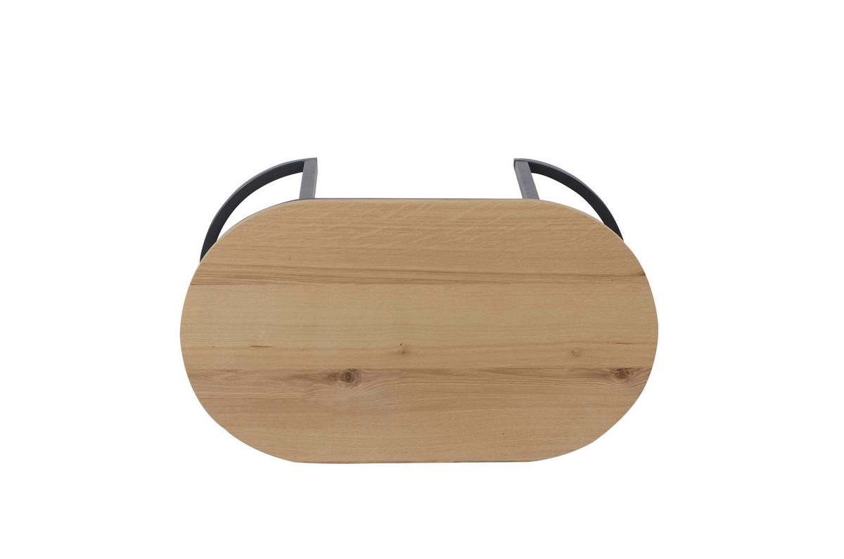 ZESTAW STOLIKÓW KAWOWYCH TROPEA -EXKLUSIV- - kolor dębowy/czarny, Konventionell, materiał drewnopochodny/metal (70/70/42cm) - Stylife