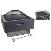 Tűzrakótál Fire - antracit, fém (52/52/41cm)