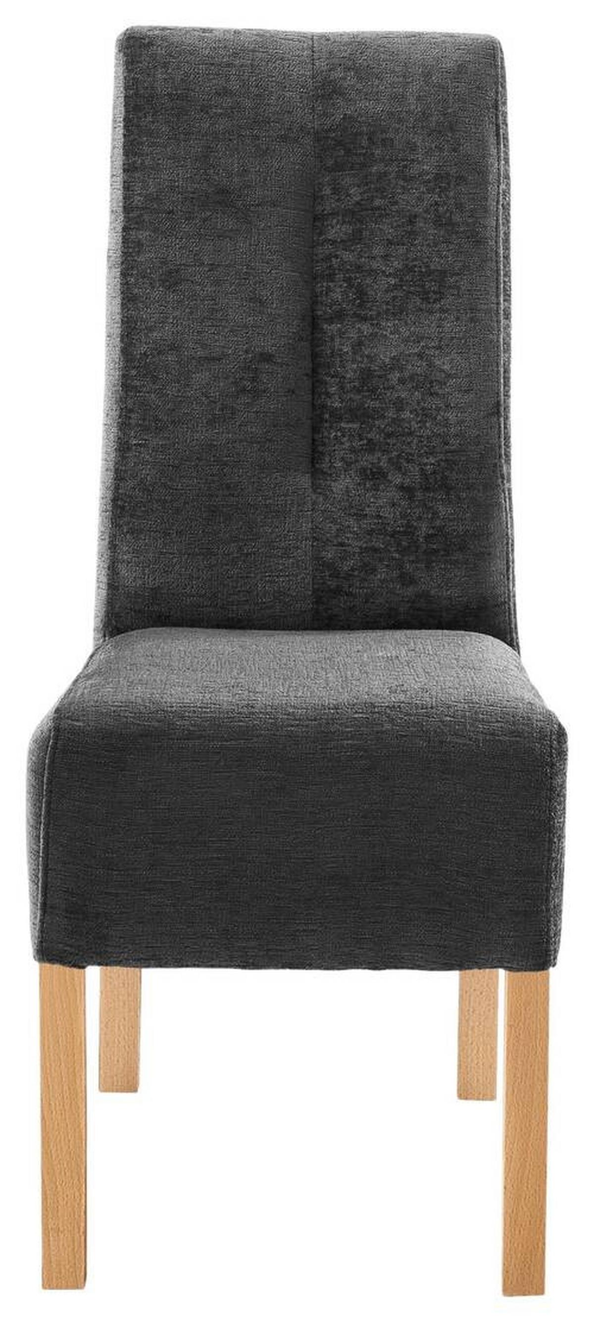 Stuhl Sheldon in Anthrazit - Eichefarben/Anthrazit, Basics, Holz/Textil (44/103/63cm) - Zandiara