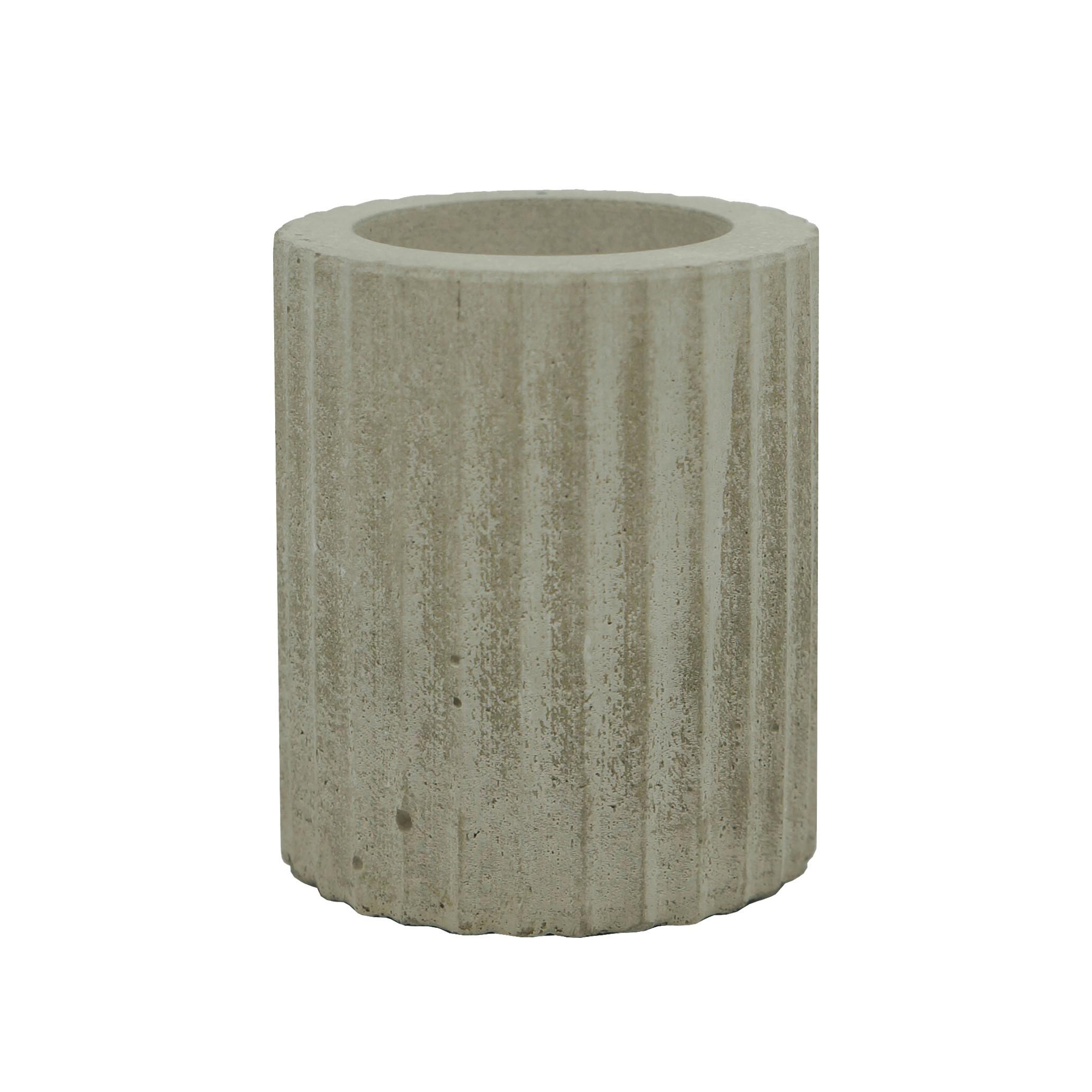 Kerzenhalter Liona Grau - Grau, Keramik (5,6/6,5cm) - Mömax