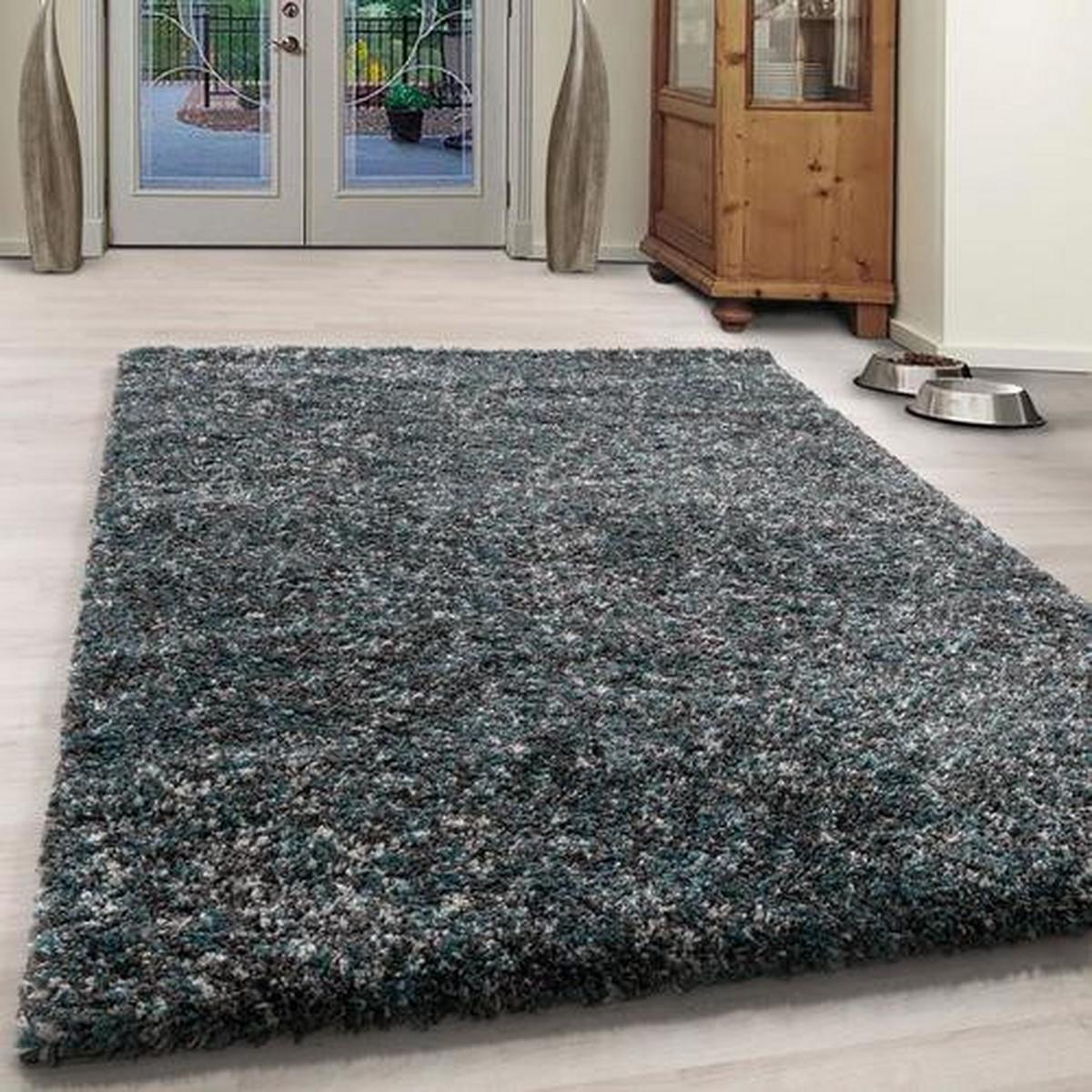 Hochflorteppich Enjoy Blau ca. 80x150cm - Blau/Pastellblau, KONVENTIONELL, Textil (80/150cm) - Novel