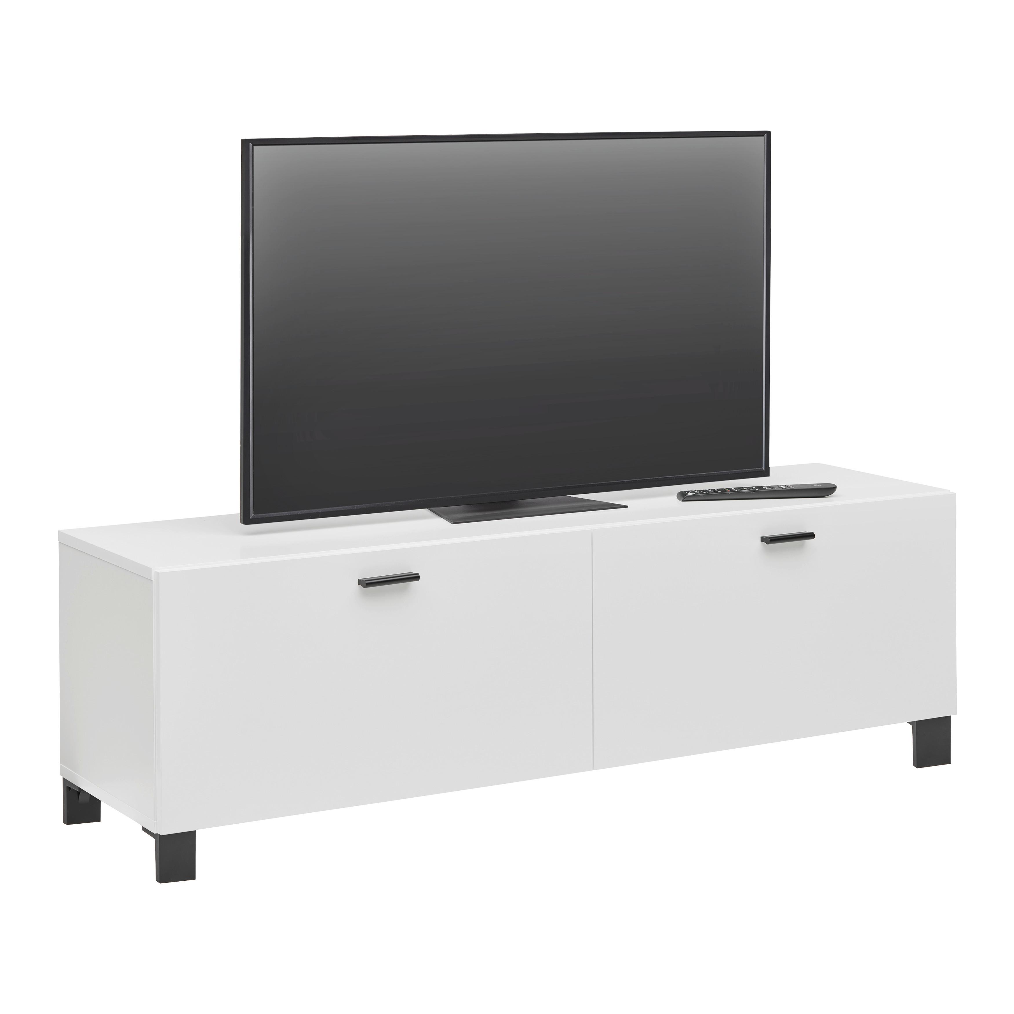 Tv-elem Lugo - fekete, Modern, műanyag/faalapú anyag (135/43,2/36cm) - Mömax