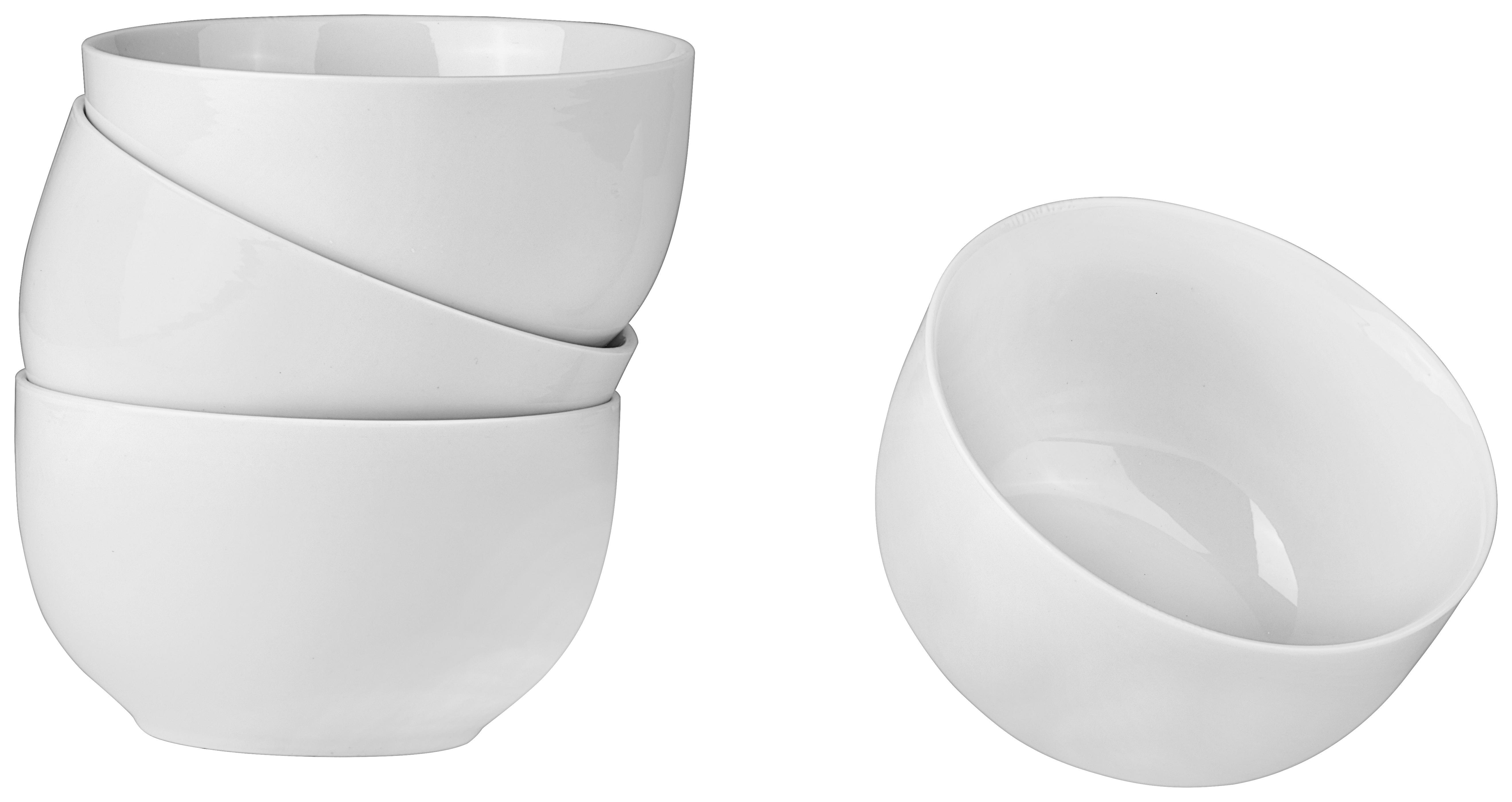 Müslischale Billy aus Porzellan, 4-teilig - Weiß, MODERN, Keramik (13/7,4cm) - Mömax modern living