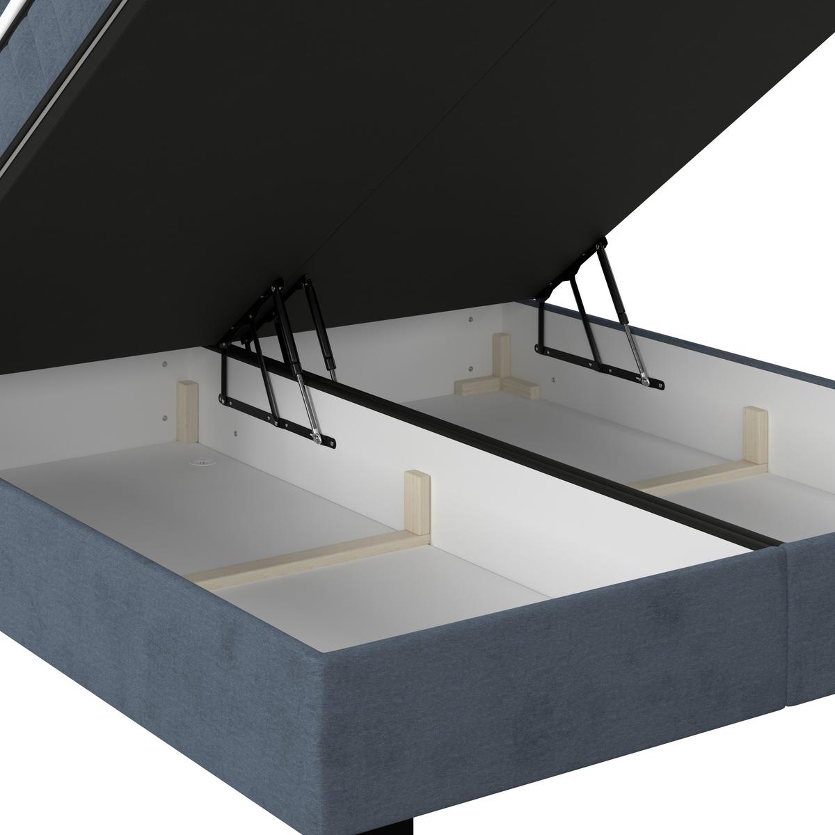 Box Krevet Maya C - crna/sivoplava, Moderno, drvni materijal/drvo (200/220cm) - Based