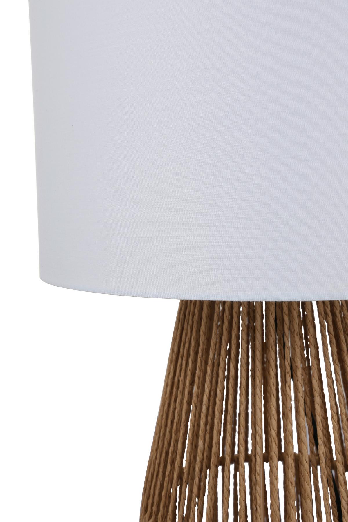 LAMPA STOJĄCA MONA - biały/czarny, Trend, metal/tkanina (30/135cm) - Novel