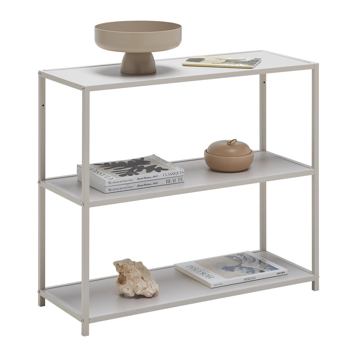 Regal Bastian Kaschmirfarben ca. 77x68x30cm - Kaschmir, Modern, Holzwerkstoff/Metall (77/68/30cm) - Based