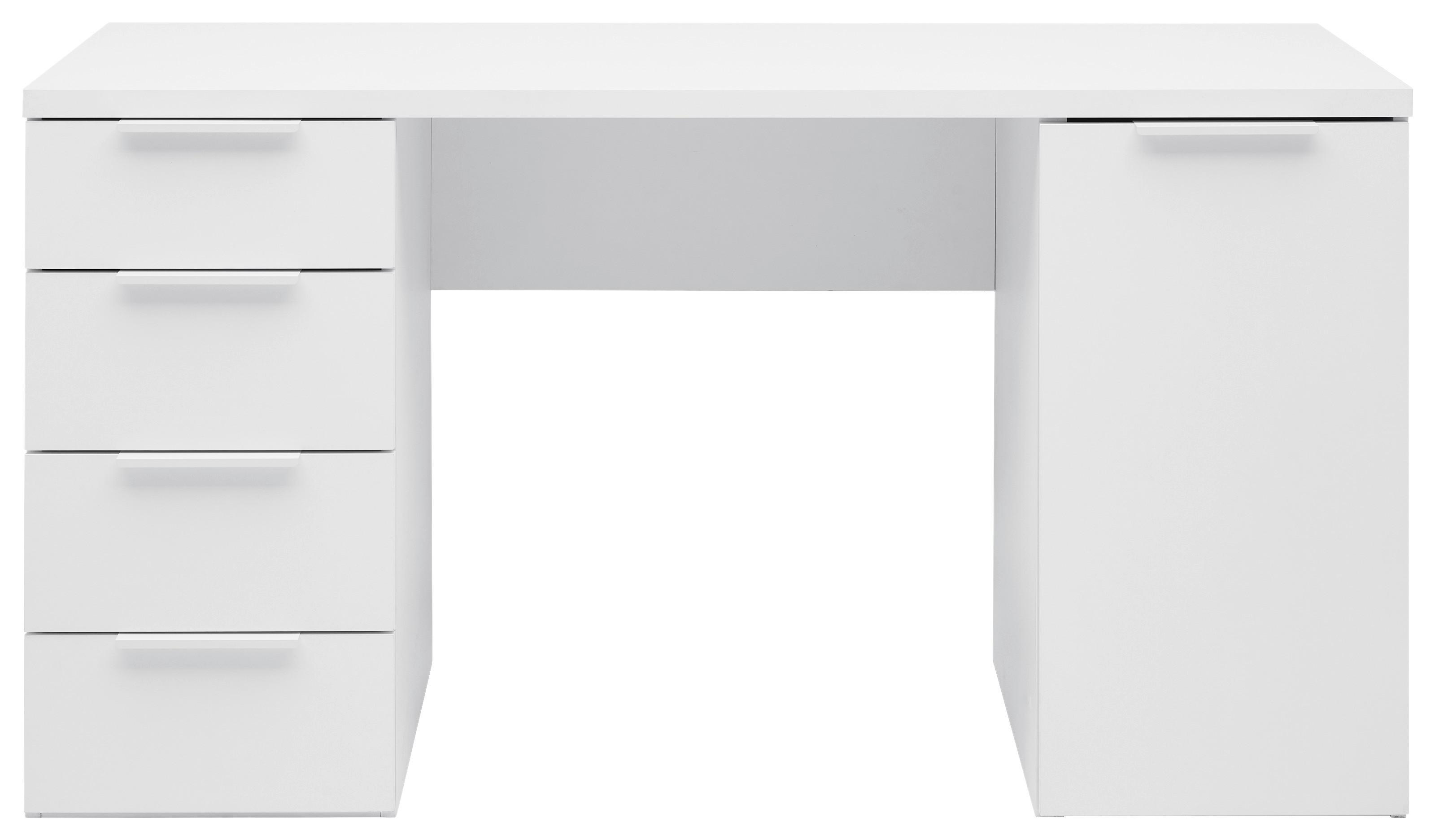 SKRIVBORD CARLOS WEISS - vit, Modern, trämaterial (146/78/60cm) - Mömax
