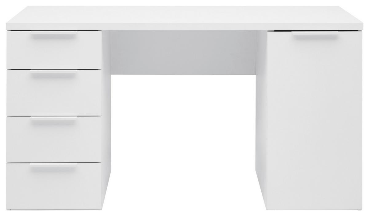 Schreibtisch Carlos Weiss CARLOS WEISS - Weiß, MODERN, Holzwerkstoff (146/75/60cm) - Mömax