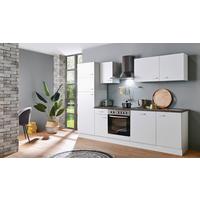 Küchenblock White-Classic Weiß B: ca. 270 cm - Silberfarben/Graphitfarben, KONVENTIONELL, Holzwerkstoff/Kunststoff (270cm) - Menke