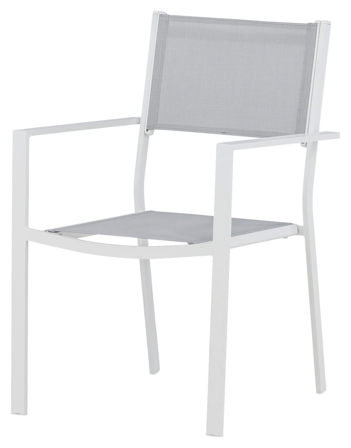 STAPELSESSEL COPACABANA - Weiß, KONVENTIONELL, Textil/Metall (56.5/88/61cm) - Gardenson