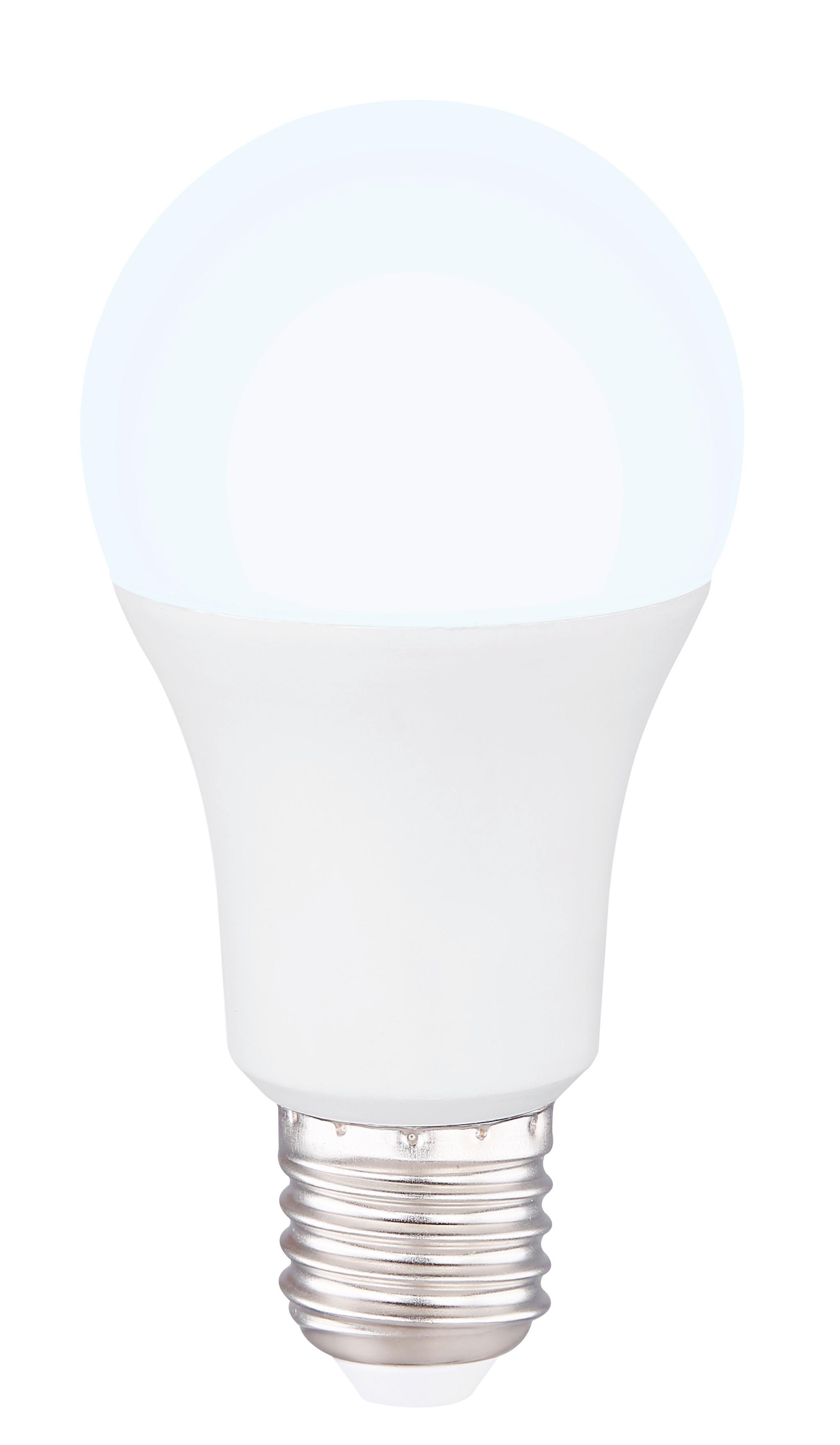 LED-Leuchtmittel max. 10 Watt - Weiss/Opal, Kunststoff/Metall (6/11,8cm)