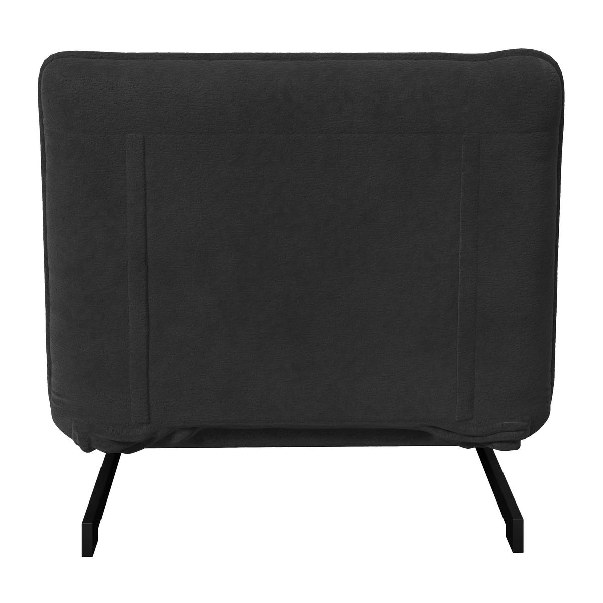 Schlafsessel Luna Bouclé Dunkelgrau - Dunkelgrau/Schwarz, MODERN, Textil/Metall (92/40/66cm) - Bessagi Home