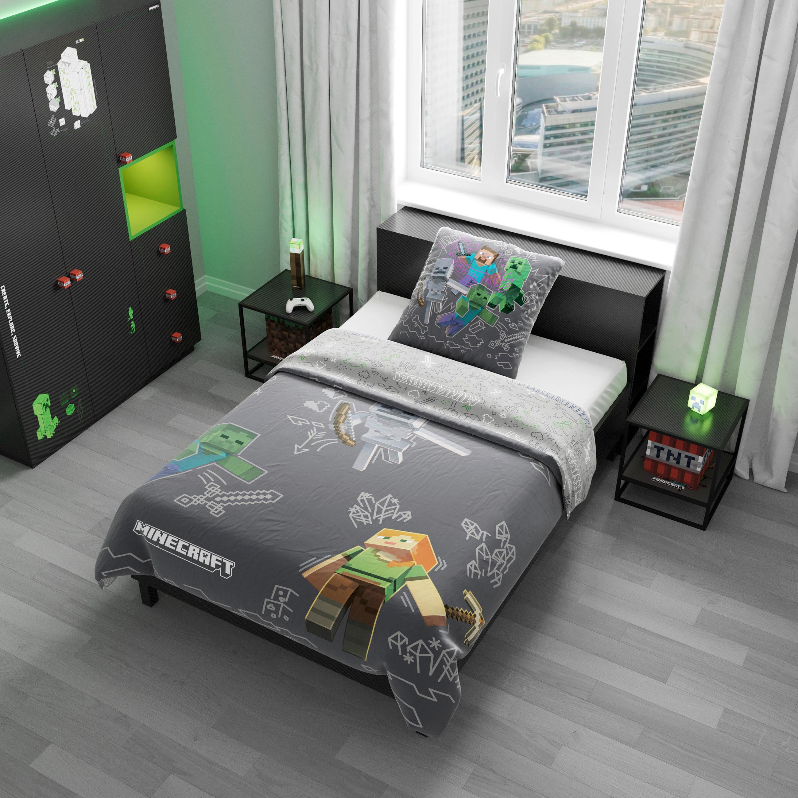 Kleiderschrank Minecraft ca. 135x200x50 cm Schwarz/Grün - Rot/Schwarz, MODERN, Holzwerkstoff/Kunststoff (135/200/50cm) - Minecraft