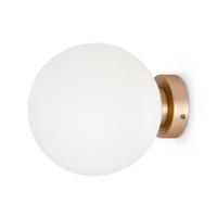 Wandleuchte Basic Form Weiß/Goldfarben max. 40 Watt - Goldfarben/Weiß, Trend, Glas/Metall (20/23cm) - MAYTONI