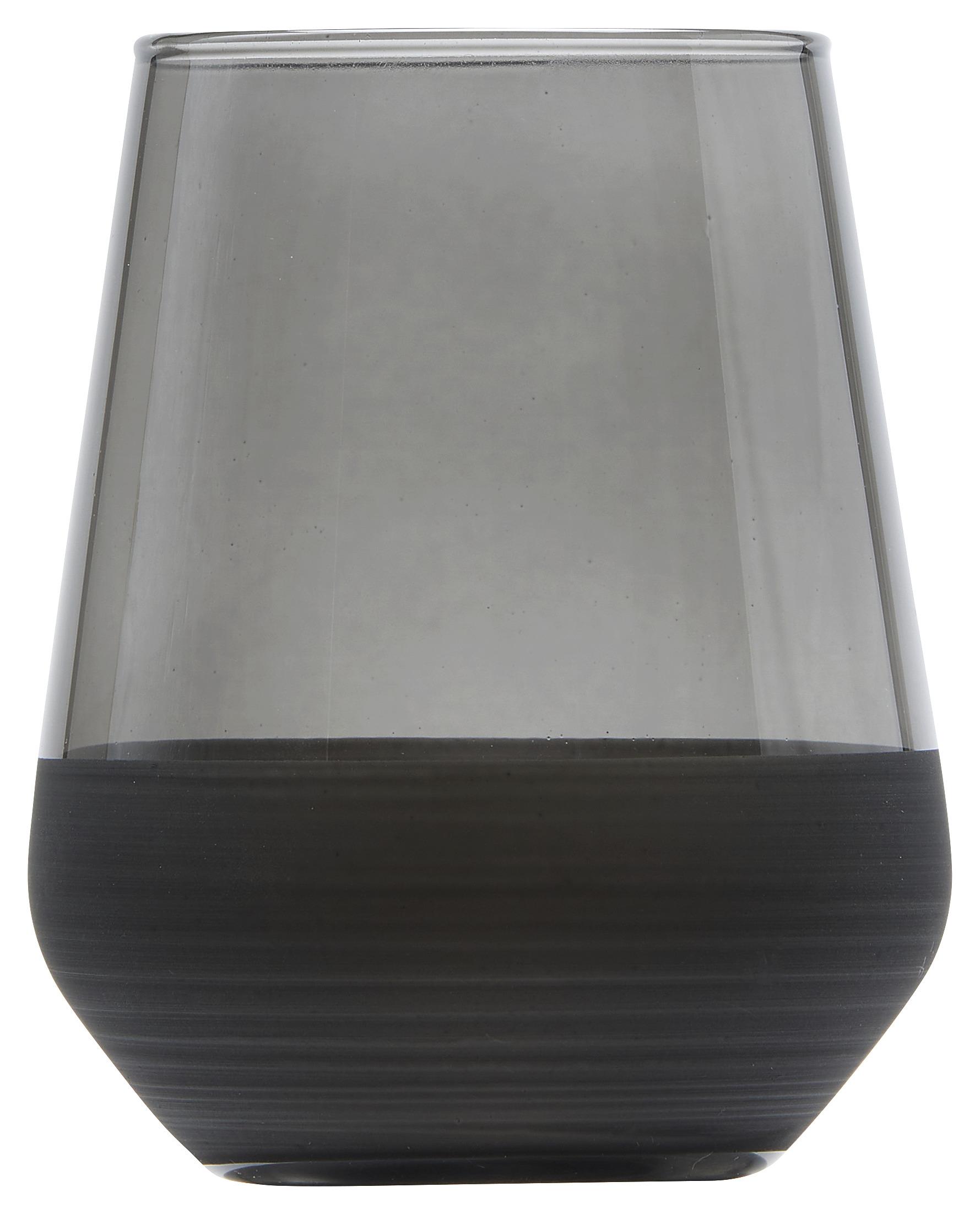 Trinkglas Black ca. 425ml - Schwarz, Modern, Glas (6,8/11cm) - Premium Living