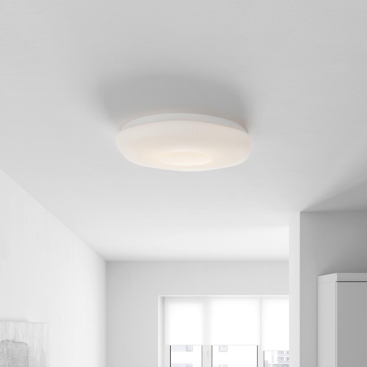 Plafonieră cu LED Ampi - alb, Konventionell, plastic/metal (48cm) - Mömax