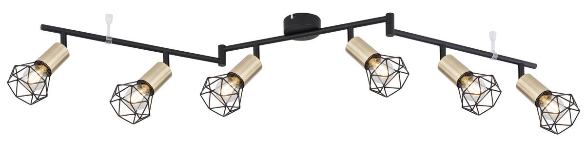 Reflektor Mori - črna/barve medenine, Basics, kovina (116/8/22,5cm) - Globo