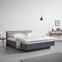Ágykeret Kárpitozott Fejvéggel Mariello - cappuccino/antracit, Modern, textil/fa (180/200cm) - Bessagi Home