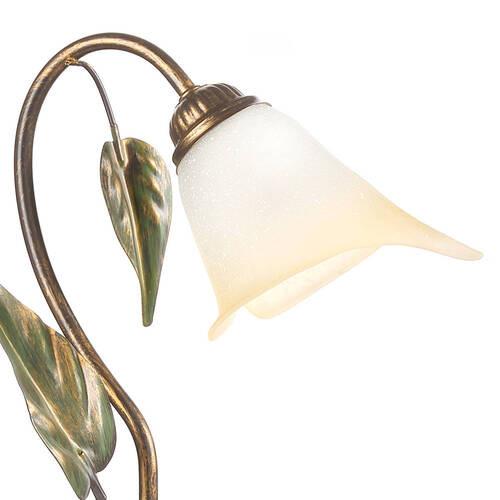 Tischleuchte Miranda Bronze/Olivgrün max. 6 Watt - Bronzefarben/Olivgrün, Natur, Glas/Metall (29/30/20cm)