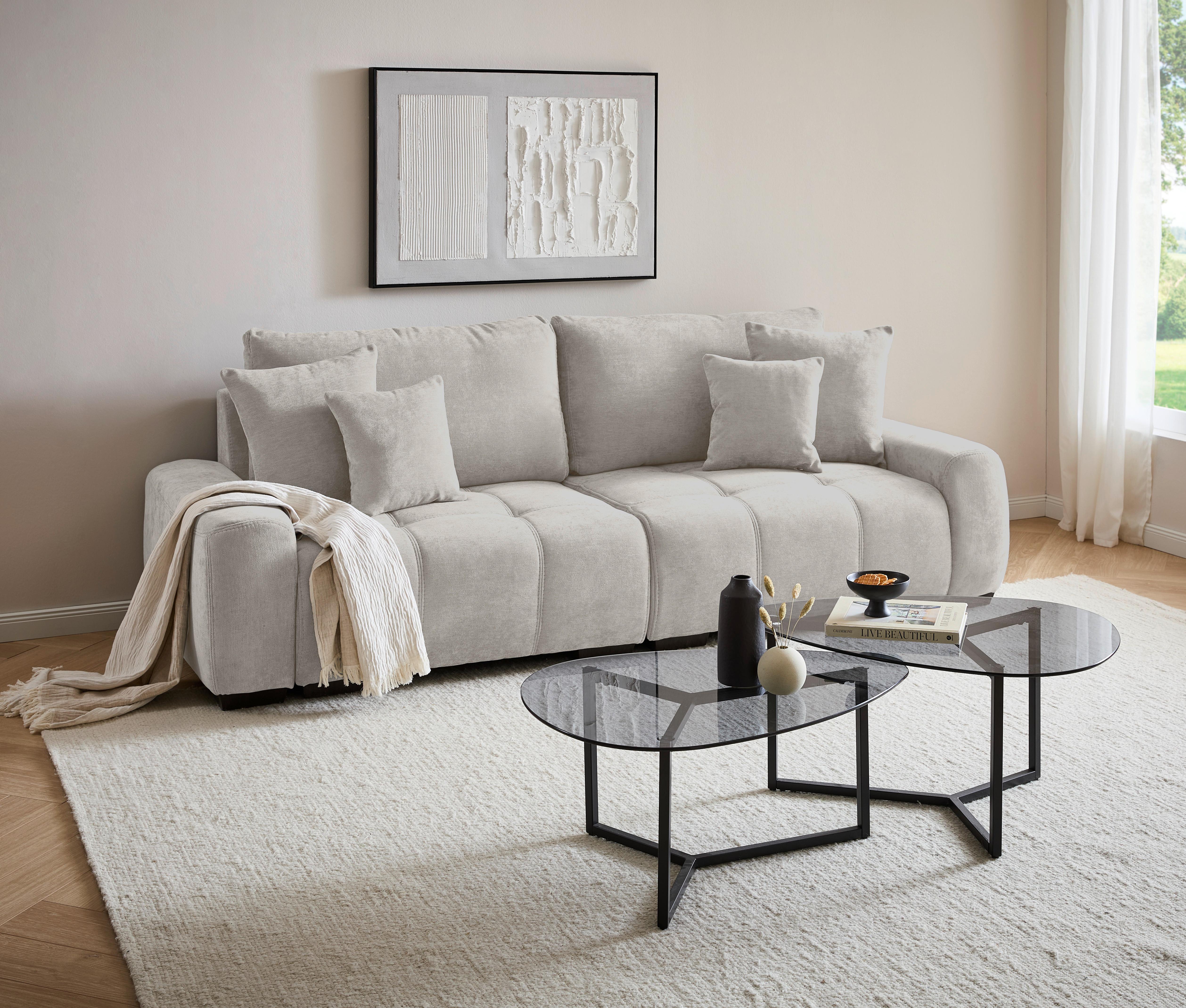 Canapea Bigsofa TOLEDO - culoare natur, Konventionell, textil (250/100/90cm) - Best Price