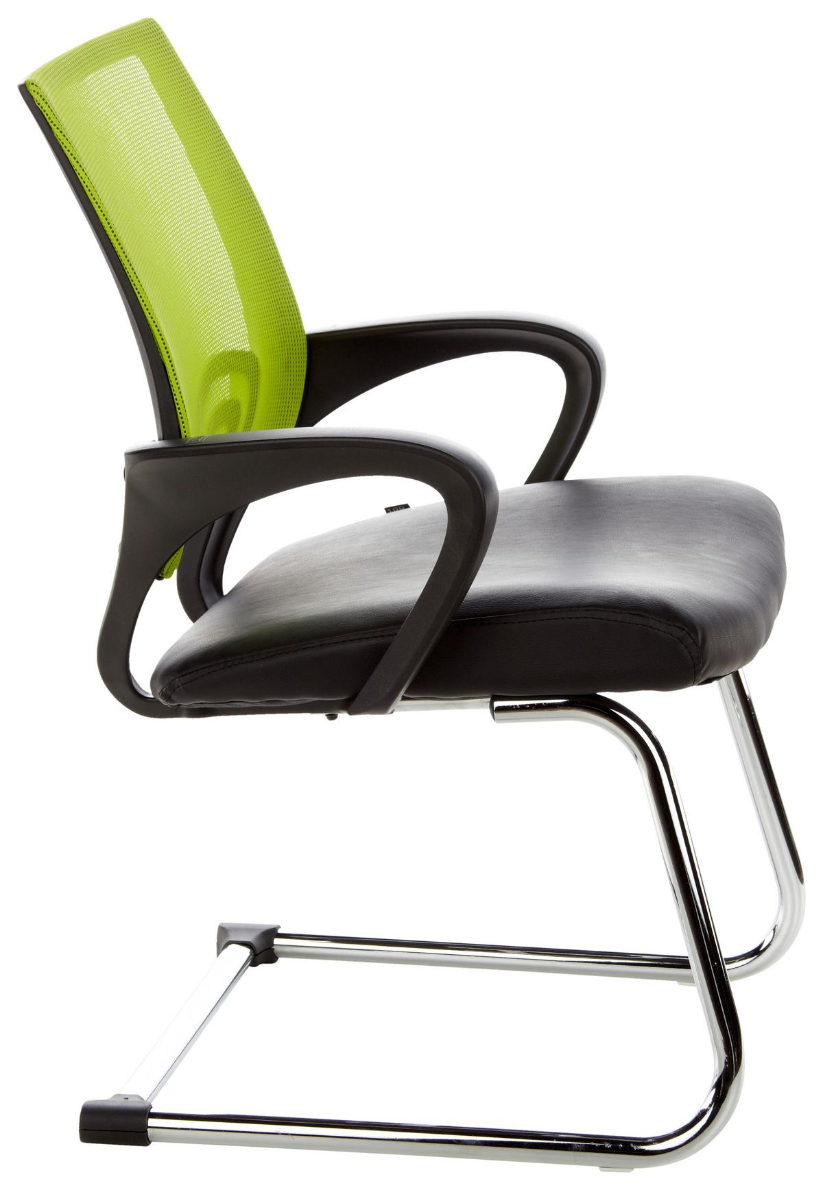 Konferenčni Stol Visto Net V, Črna, Zelena - srebrne barve/črna, Basics, kovina/tekstil (57/98/52cm) - MID.YOU