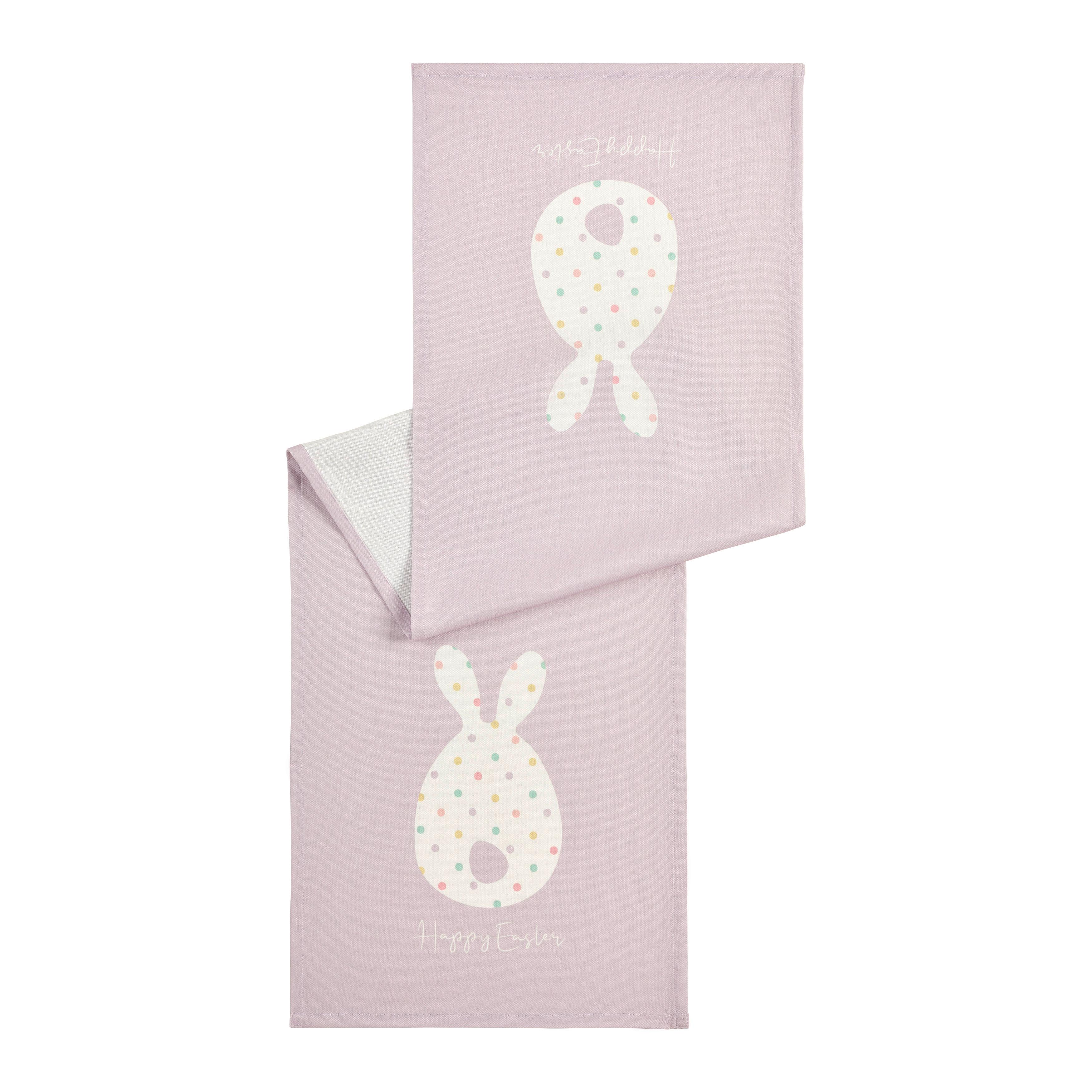 Tischläufer Hase Eggard Lila ca. 140x40cm - Lila, KONVENTIONELL, Textil (140/40/0,50cm) - Mömax