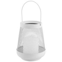 Laterne Theo in Sandfarben Ø ca. 12,5cm - Sandfarben, MODERN, Metall (12,5/16cm) - Modern Living