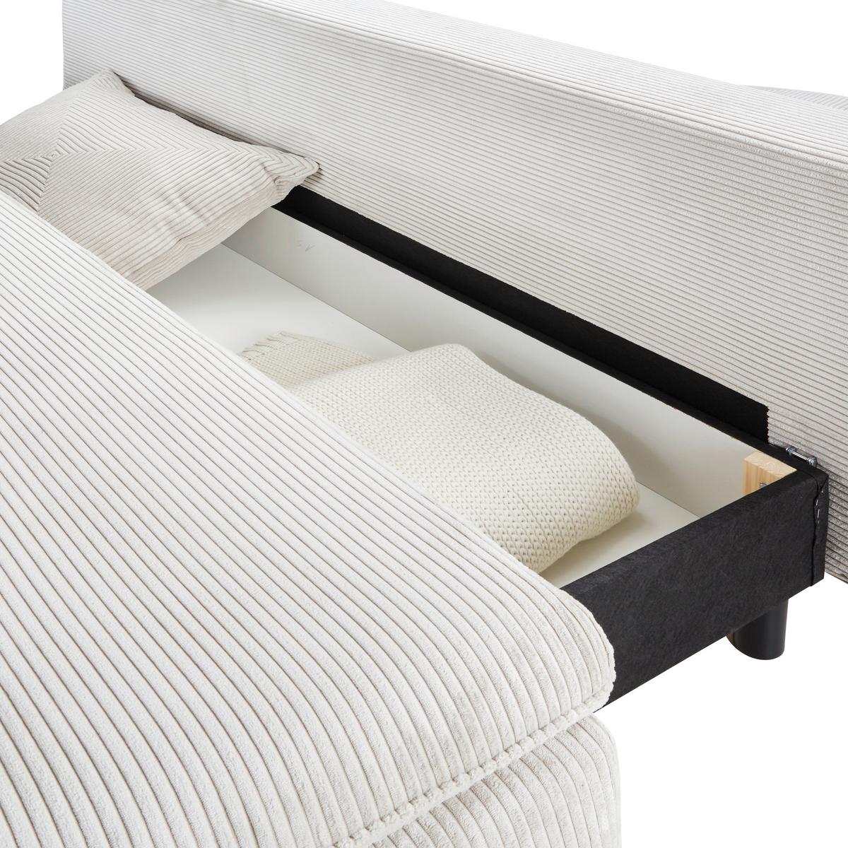 Canapea extensibila PASSO - crem/ecru, Modern, textil (202/73/97cm) - Mömax
