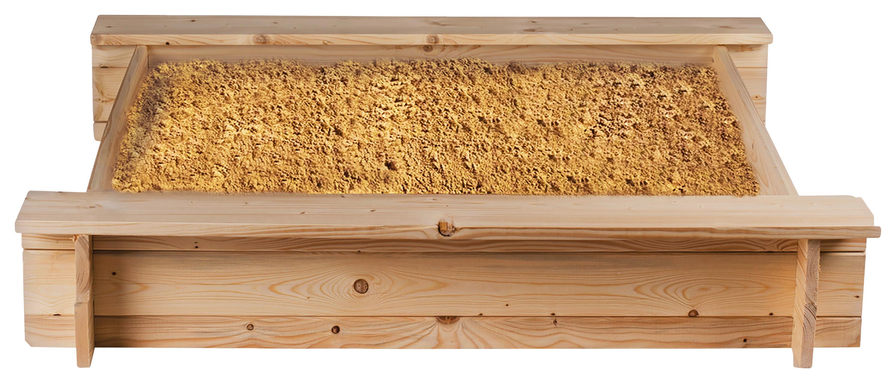 Homokozó Tetővel - natúr, fa (120/21/120cm) - Mömax