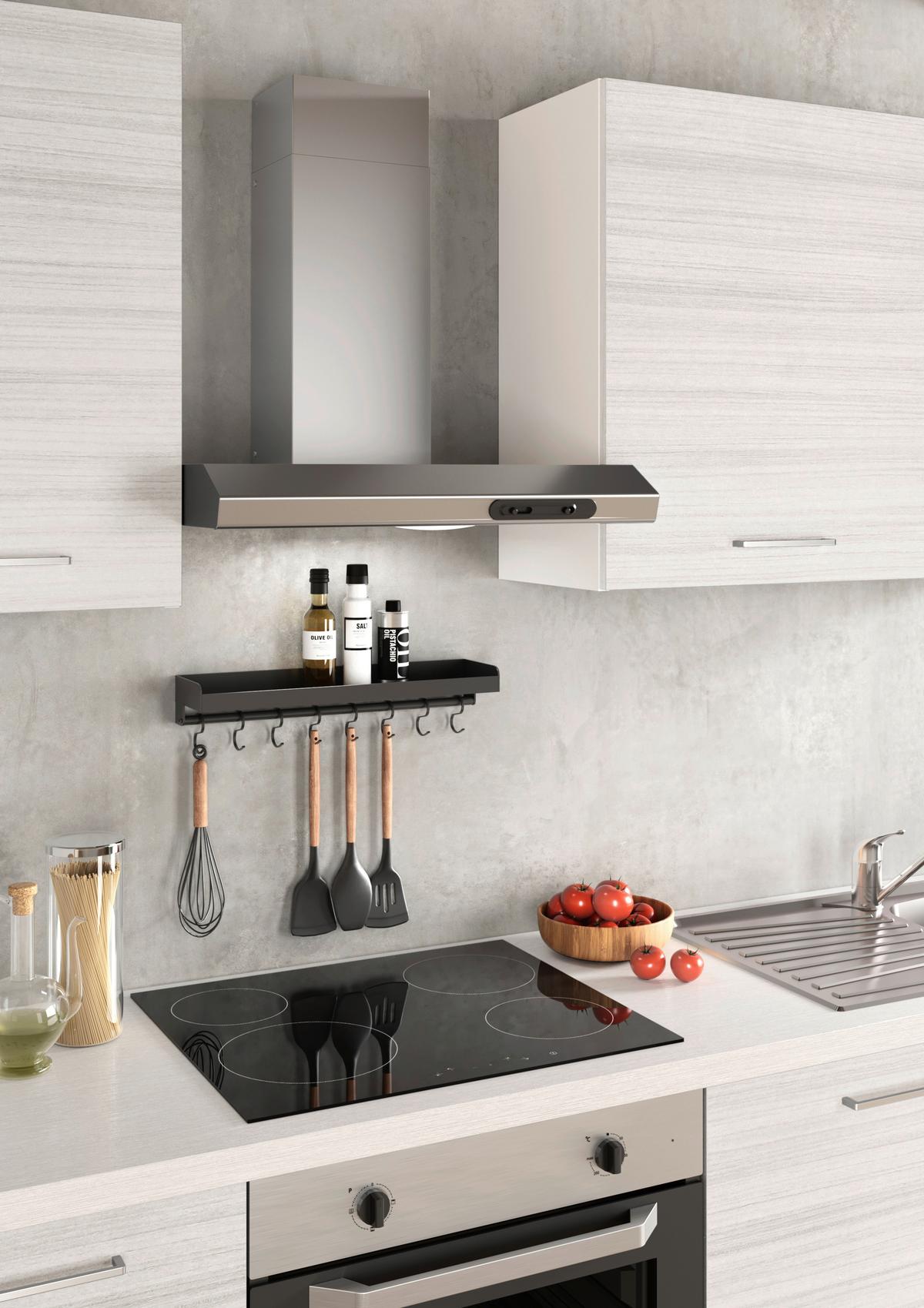 Küchenblock Olimpia m. Geräten Eukalyptus - Eukalyptusholzfarben/Alufarben, LIFESTYLE, Holzwerkstoff/Kunststoff (300cm) - MID.YOU