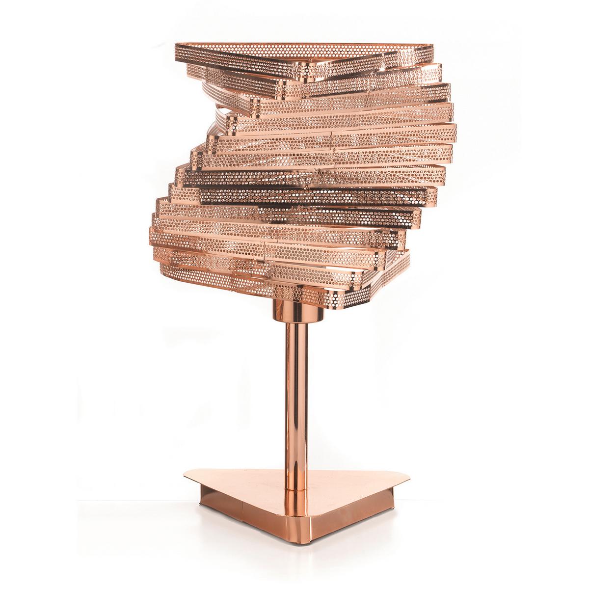 Tischleuchte Rame Kupferfarben max. 22 Watt - Kupferfarben, Design, Metall (25/40cm)