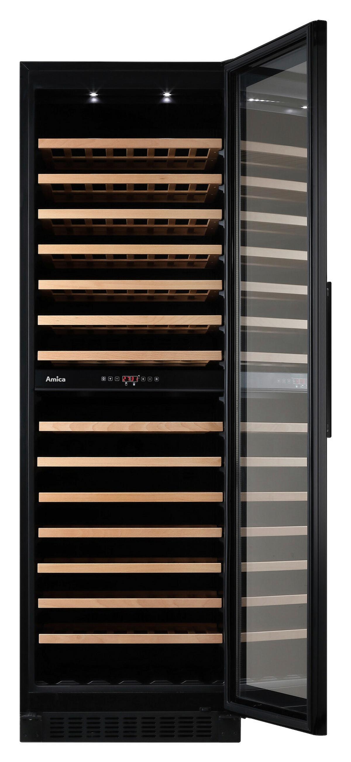 Weinkühlschrank WK348100S in Schwarz - Schwarz, MODERN (59,5/185/61,5cm) - Amica