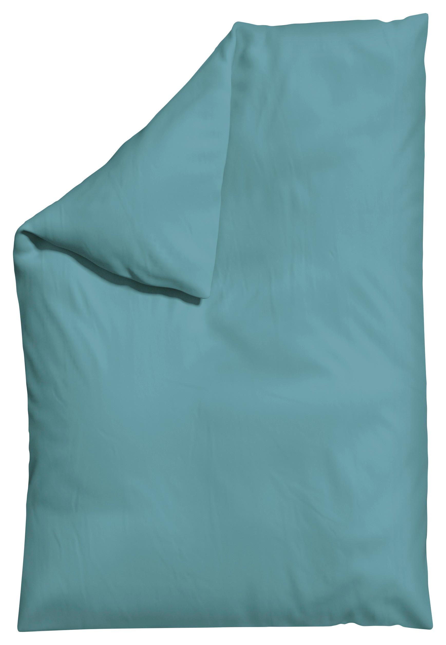 Bettdeckenbezug Woven Satin Blaugrau ca. 135-140x200cm - Blaugrau, Basics, Textil (135-140/200cm) - Schlafgut